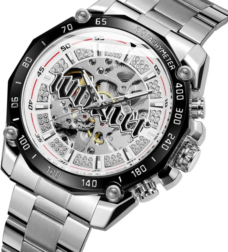 Skeleton Automatic Watch Luxury Luminous Mechanical Wristwatch Men Steampunk Fashion Golden Watches canoe frontier forecaster subduction reabsorb rush Open Work Transparent 