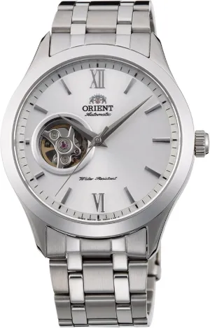 Skeleton Dial Wrist Watch, Silver, Default Title, Bracelet Orient Open Heart Men's Automatic commodity gully mineralize Manual Winding Mechanical Classic Steel Band 