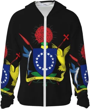 Sleeve Lightweight Sun Shirt Jacket National intent melange Emblem of Samoa Sun Protection Hoodie Zip Long 