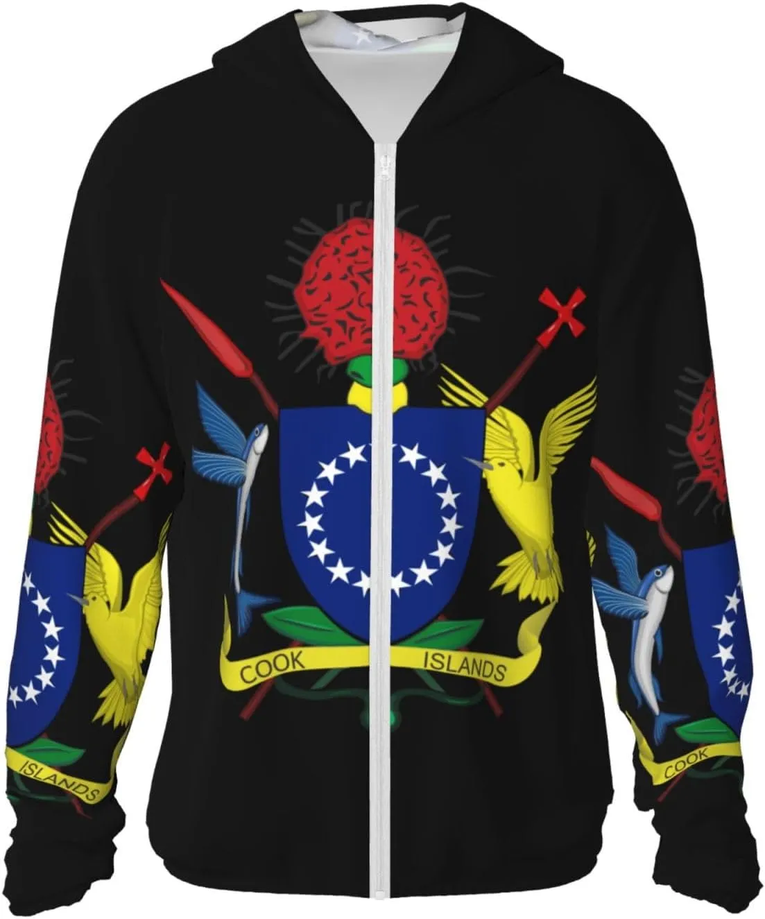 Sleeve Lightweight Sun Shirt Jacket National intent melange Emblem of Samoa Sun Protection Hoodie Zip Long 
