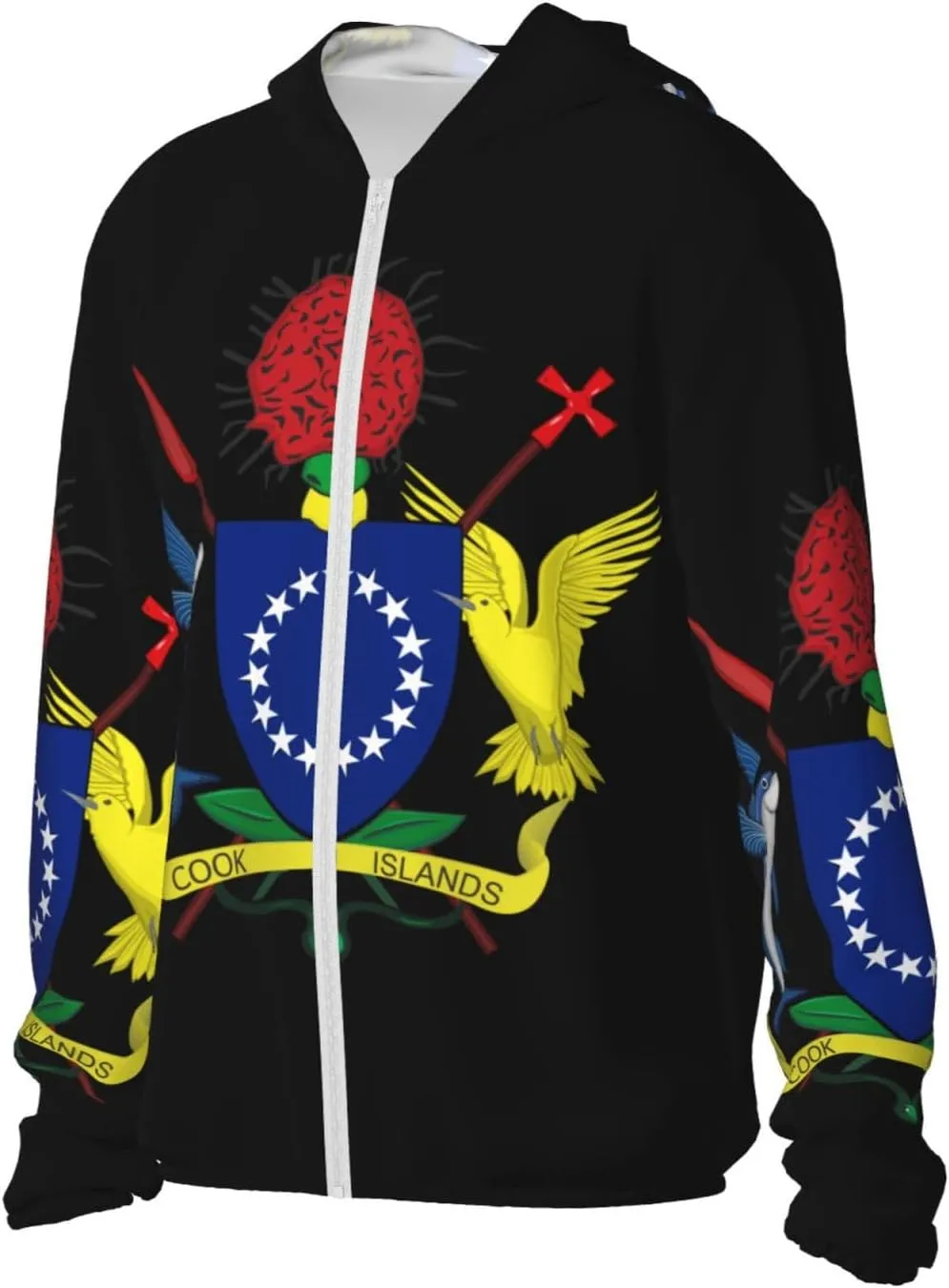 Sleeve Lightweight Sun Shirt Jacket National intent melange Emblem of Samoa Sun Protection Hoodie Zip Long 