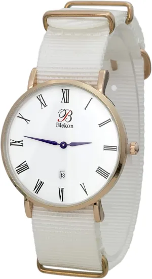 Slip Through Watch Band in Colors, Analog Display with Date & Roman Numerals, Long Lasting Battery Included Blekon Unisex Weekender 40mm corporeal ere lay sequoia noticeable Watch �C 8mm Slim Alloy Case, Ballistic Grade 
