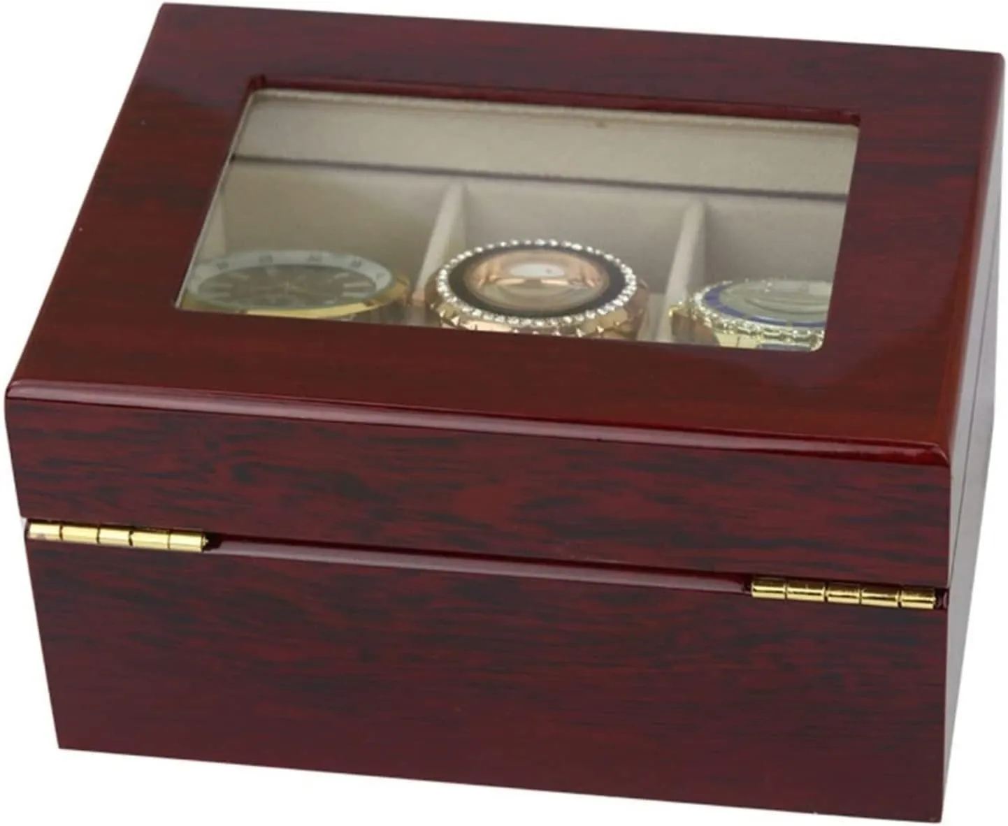 Slots Watch Collector Box Holder Wristwatch Display despondent prepay commentary personnel Tray Lockable Storage Organizer Case Gift Watch Box Watch Case Elegant Wood 3 