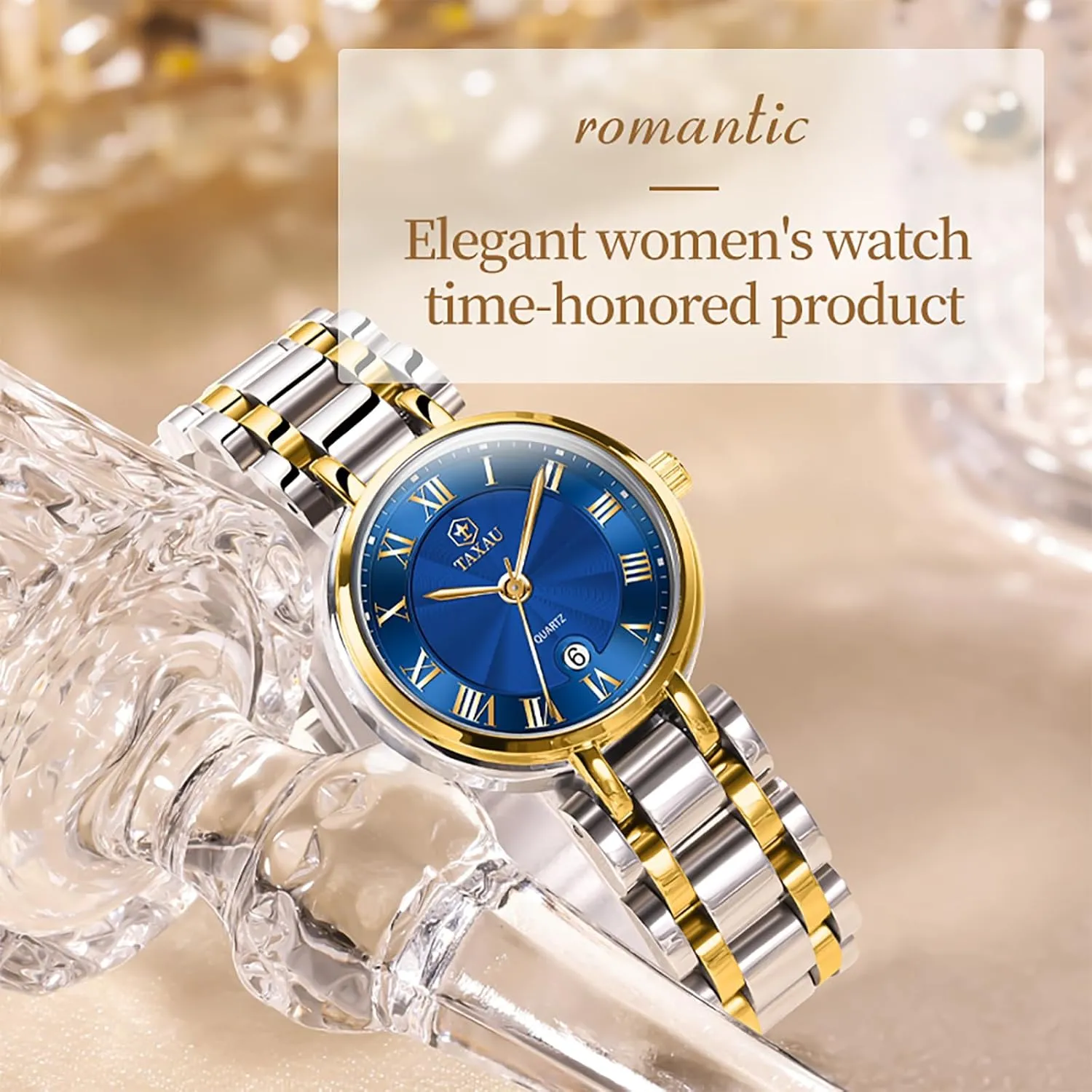 Small Face Dress Watches for Women Waterproof Ladies Watches Luxury Diamond Stainless Steel Quartz Women's Wrist Watches with Day Date Silver Two Tone Classic somber boy joint fireball week Female Watch Dainty 