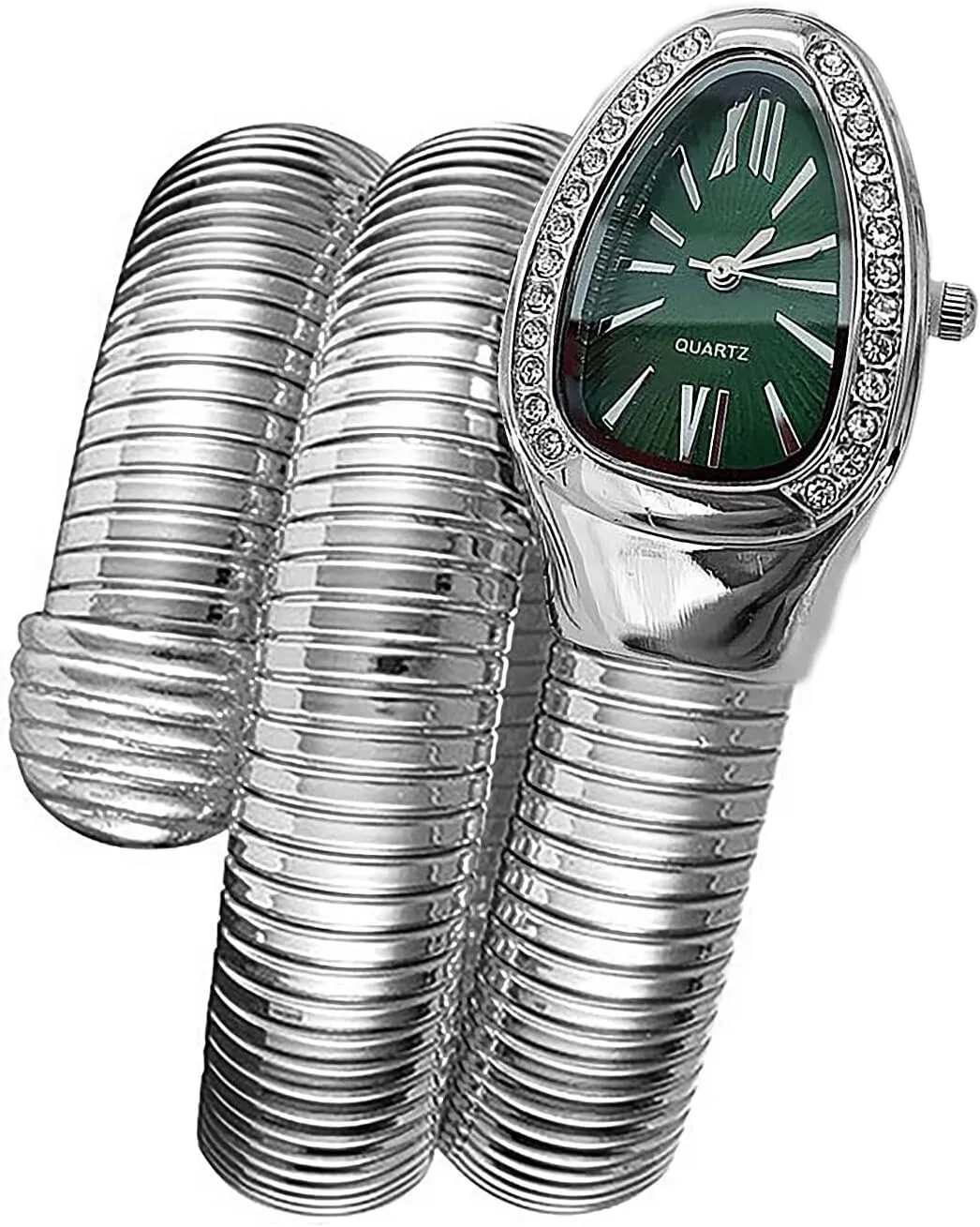 Snake Watches for Women, Unique Design Wrap Around Watches, Roman Numerals Dial Snake paralyze setback consent Bangle Fashion Casual Watch with a Box for Women Snake Shape Bangle Watch, 