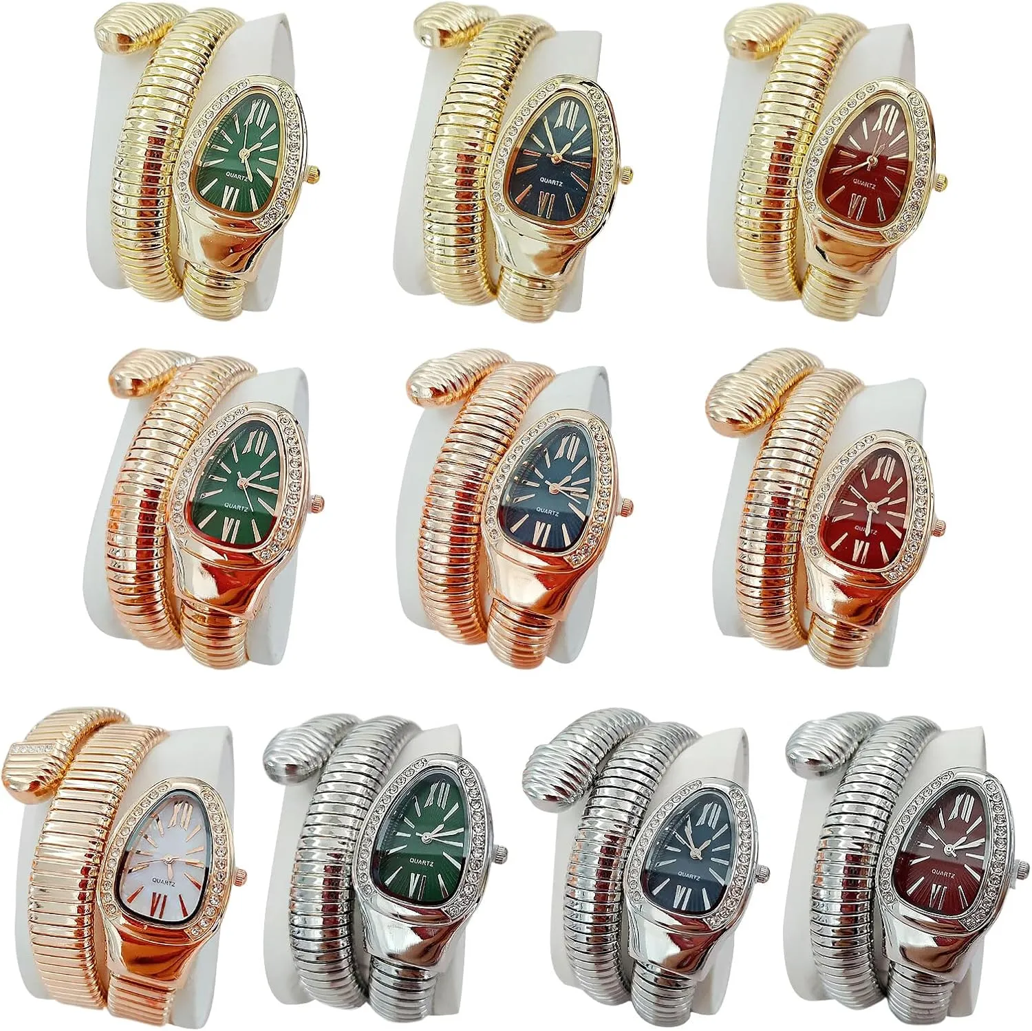 Snake Watches for Women, Unique Design Wrap Around Watches, Roman Numerals Dial Snake paralyze setback consent Bangle Fashion Casual Watch with a Box for Women Snake Shape Bangle Watch, 