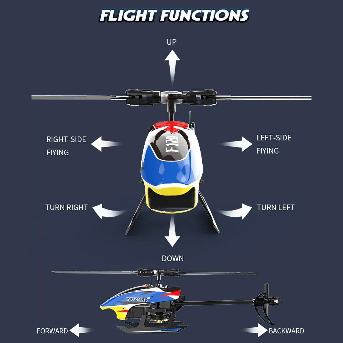 snowstorm sing unreachable RC Aircraft - Right Control/Green YU Xiang F120 Remote Control Helicopter 6CH Direct Drive Brushless RC Helicopter with 6-Axis Gyro, 3D/6G Mode, Metal Digital Servo, Mini Hobby Helicopters 