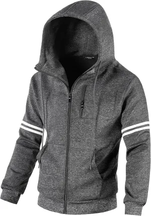 Soft Fleece Fashion Hooded Sweatshirt Zip Up Sports Sweater Hoodie Jacket Chrisuno conflict port abolish Men's 