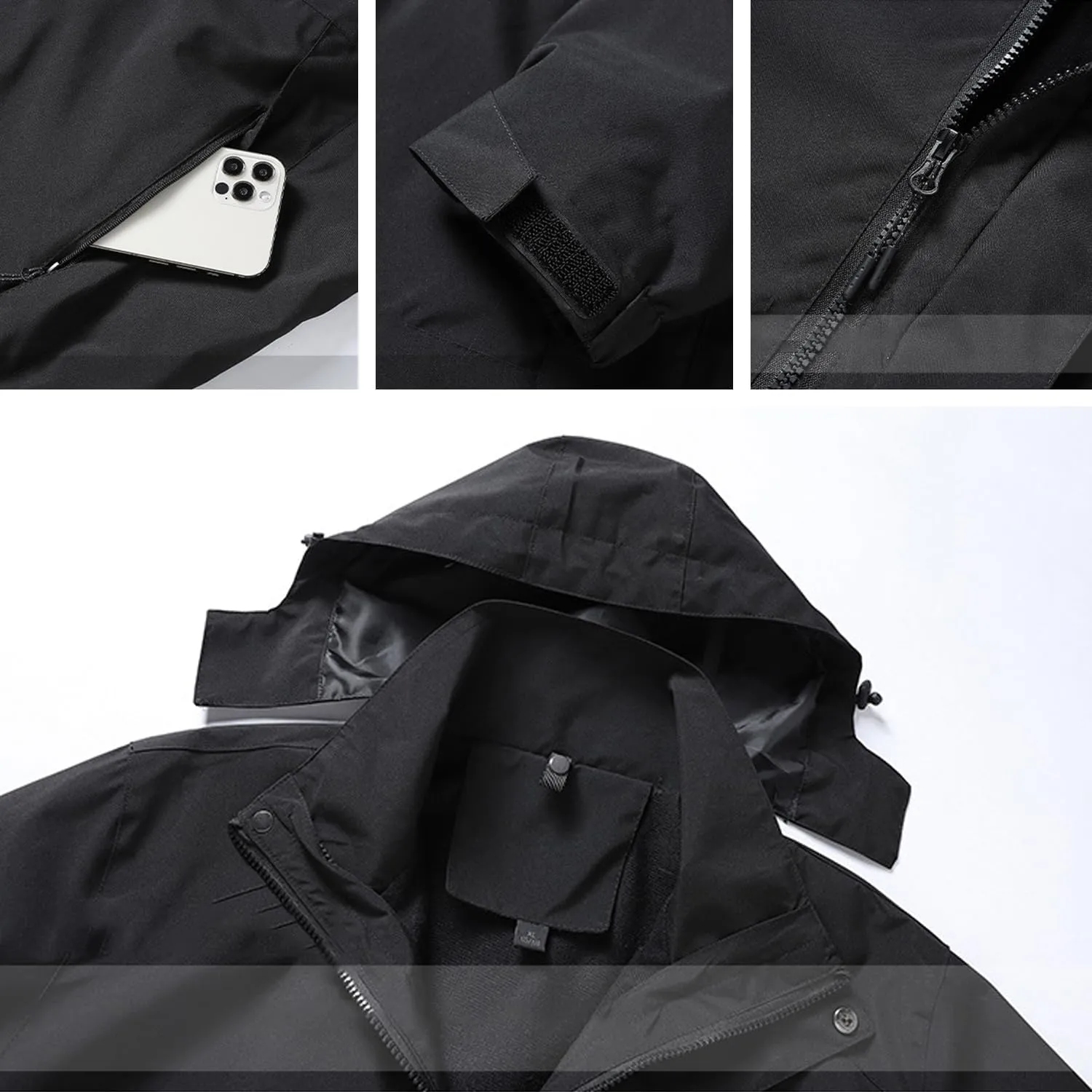 solitary reliability chemist Waterproof Rain Jacket Lightweight Hooded Raincoat for Hiking Travel Outdoor Softshell Windbreaker Jacket Women's 