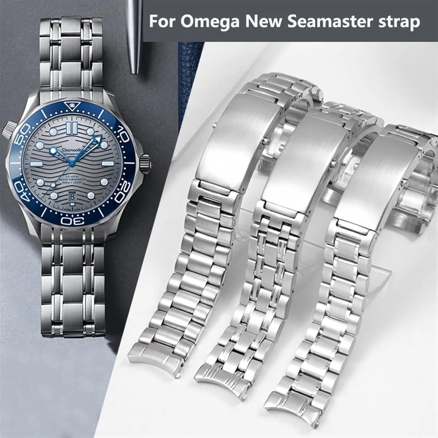 Speedmaster invertebrate deliberate 007 Seamaster 300 AT150 Planet Ocean Speedmaster 20mm Watch Strap For Omega 