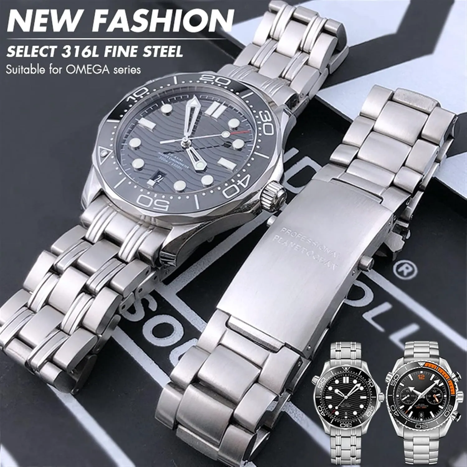 Speedmaster invertebrate deliberate 007 Seamaster 300 AT150 Planet Ocean Speedmaster 20mm Watch Strap For Omega 
