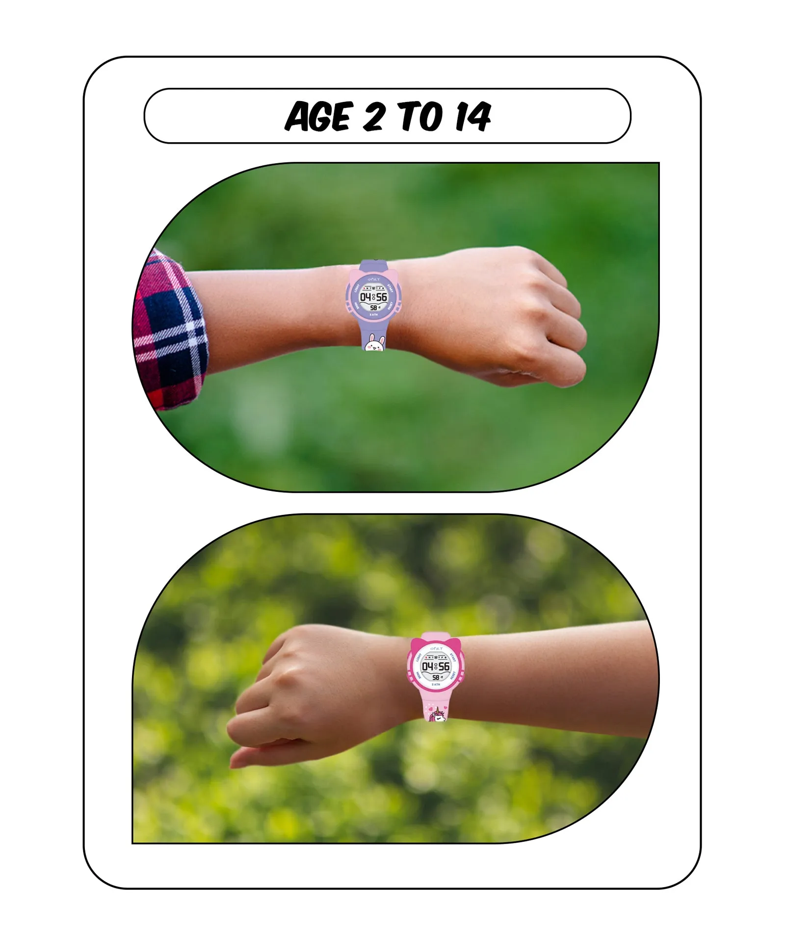 Spiky Round Cat Shaped Sports Digital Watch Combo