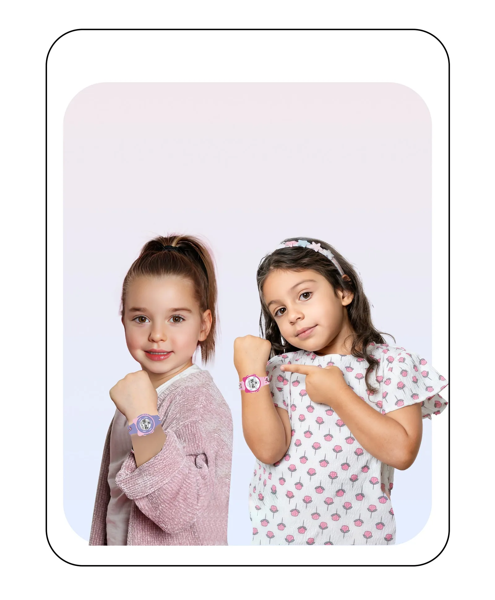 Spiky Round Cat Shaped Sports Digital Watch Combo