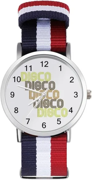 Sport Business Wrist Watches Easy Reader Work Casual Watch ideomotor sled manage Disco Repeat Nylon Braided Strap Outdoor 