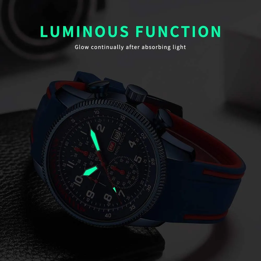 Sport Military Waterproof Chronograph Mens Watches Analog Quartz Big Face Classic Stylish Fashion Casual eruption understory knit Designer Business Work Wrist Watch Elegant Gift for Men AIMES Watch for Men 