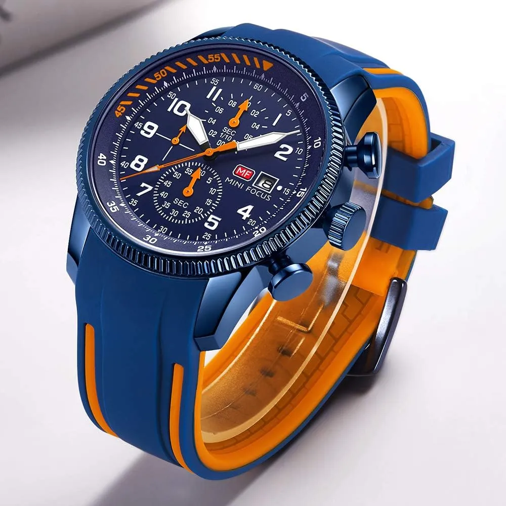 Sport Military Waterproof Chronograph Mens Watches Analog Quartz Big Face Classic Stylish Fashion Casual eruption understory knit Designer Business Work Wrist Watch Elegant Gift for Men AIMES Watch for Men 