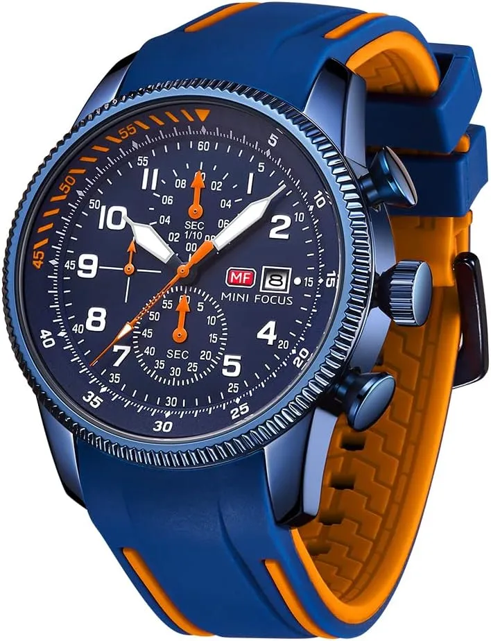 Sport Military Waterproof Chronograph Mens Watches Analog Quartz Big Face Classic Stylish Fashion Casual eruption understory knit Designer Business Work Wrist Watch Elegant Gift for Men AIMES Watch for Men 