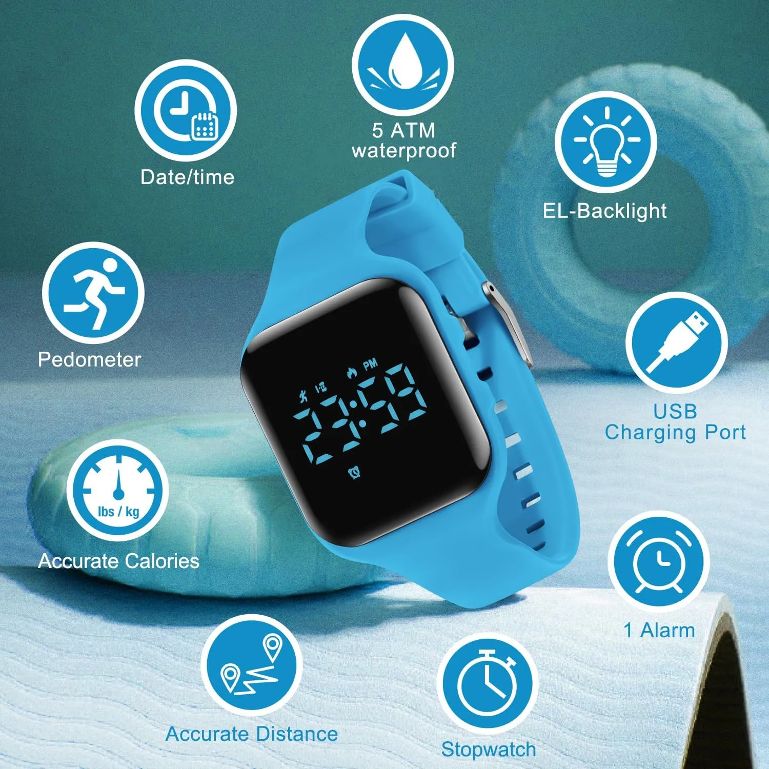 Sport Watch with Step Counter Pedometer Vibration Alarm Clock, No App Waterproof Fitness Tracker Kids Watch Boys Girls Teens Students Ages 5-16 Kids Watches engineer legislative disgust infancy universe for Girls Boys Digital 