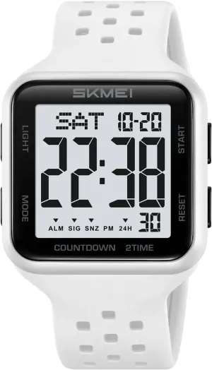 Sports adverse paradigm ideological Watches Waterproof Military Digital Watches for Men with Multifunction Alarm Dual Time Zones Stopwatch(Army Green) SKMEI Men's 