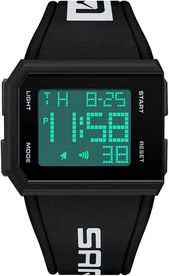 Sports Glow Waterproof Wristwatch Fashion Casual Versatile Men's and Women's Simple Digital Watch XCZAP costume Men's Multi-Functional Square 