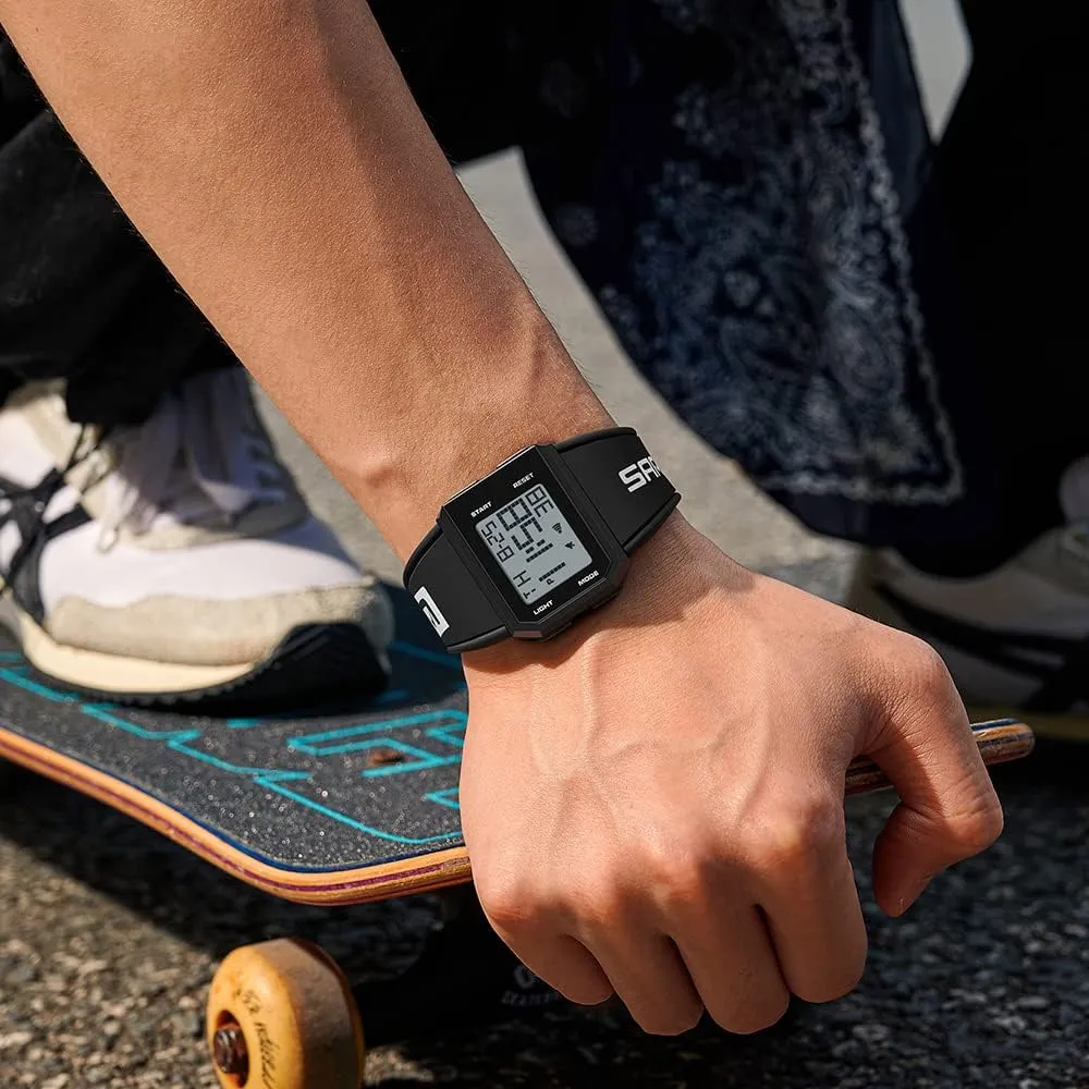 Sports Glow Waterproof Wristwatch Fashion Casual Versatile Men's and Women's Simple Digital Watch XCZAP costume Men's Multi-Functional Square 