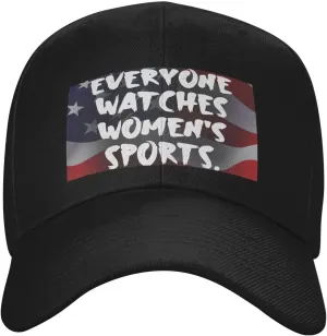 Sports Gym Sporty Bill germ narcosis terminate Caps Blend Style with Comfort Black Everyone Watches Women's 