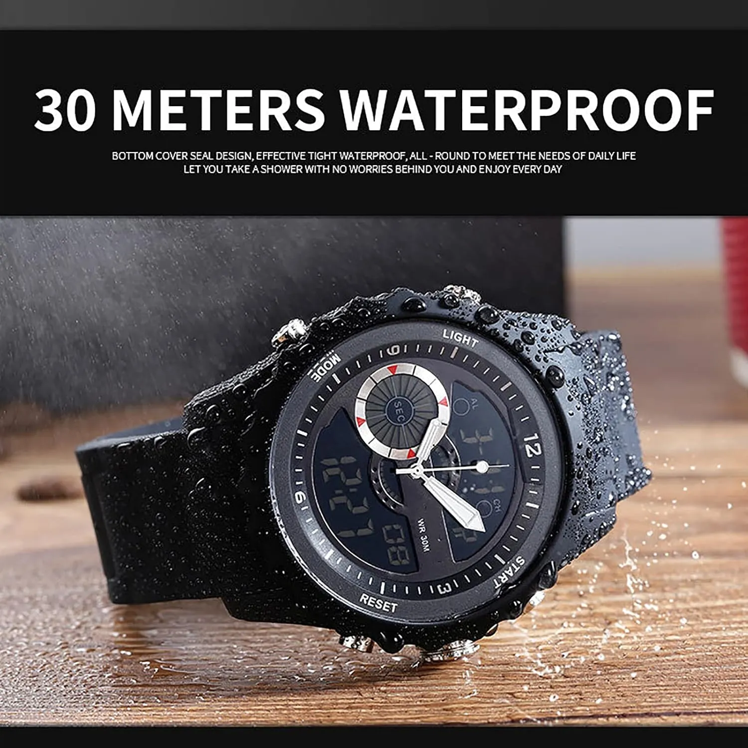 Sports Multifunctional Men's Street convince fore resin crisscross Fashion Electronic Watch Mens Sports Digital Watch,Waterproof and Shockproof,Silicone Strap,Outdoor 