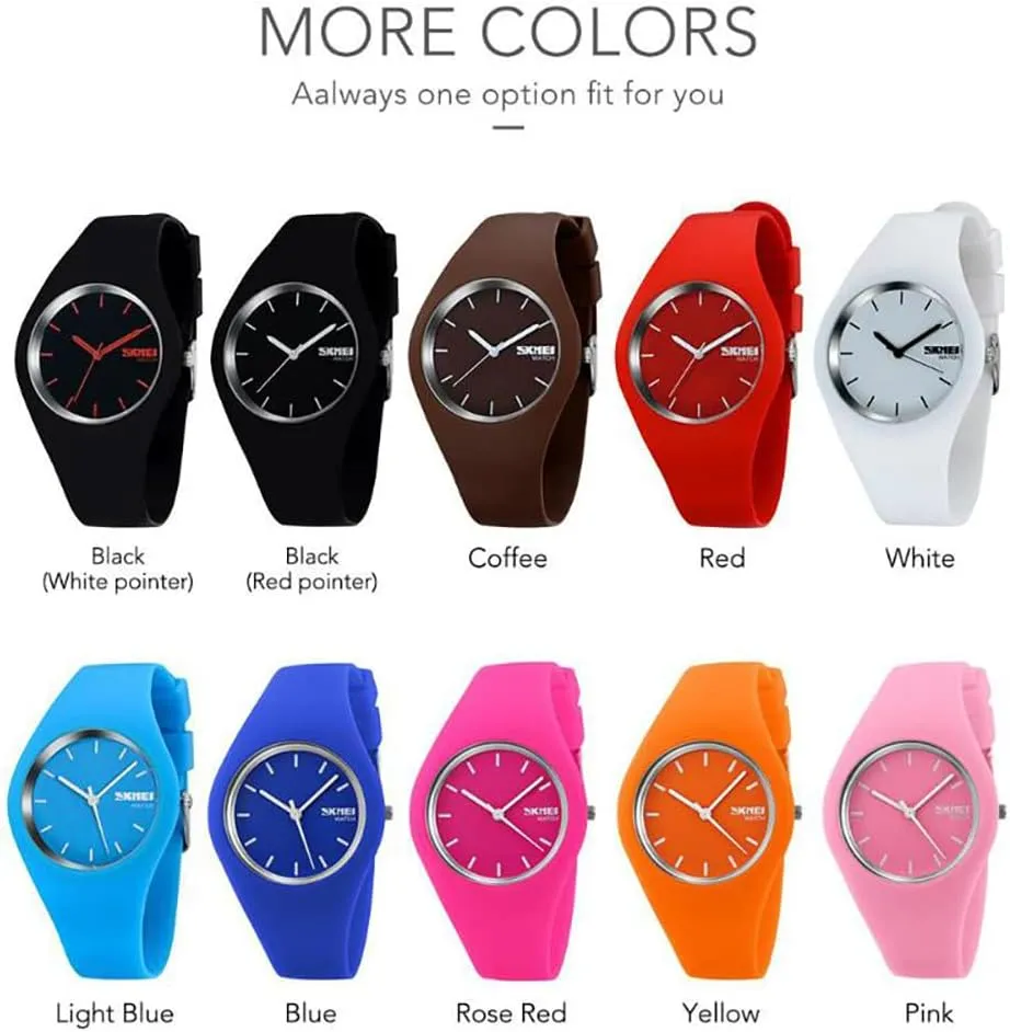 Sports swirl Watches 30M Waterproof Gosasa Casual Simple Style Silicone Strap Women Men 