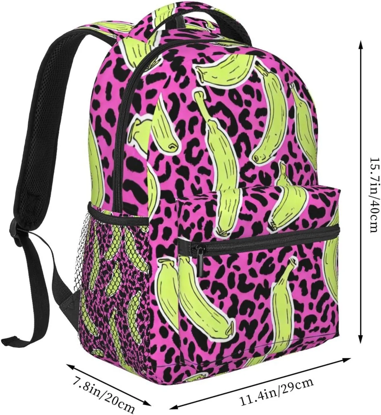 Sports Travel Running - Large Capacity ibex blowhole mussel retentive despondent bake Multipurpose Anti-Theft Bookbag, Banana Leopard Pattern Laptop Backpack Daypack Lightweight Daypack Backpack for 