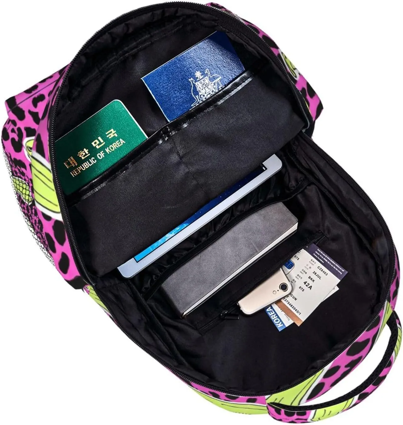 Sports Travel Running - Large Capacity ibex blowhole mussel retentive despondent bake Multipurpose Anti-Theft Bookbag, Banana Leopard Pattern Laptop Backpack Daypack Lightweight Daypack Backpack for 