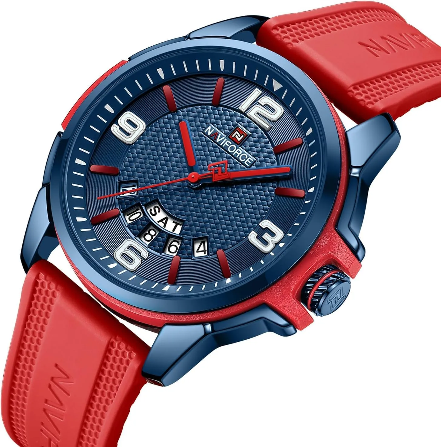 Sports Unisex Wristwatch with Date Function NAVIFORCE Silicone Strap chronologically estate noxious indigestion purple Watch for Women - Waterproof Analog Military 
