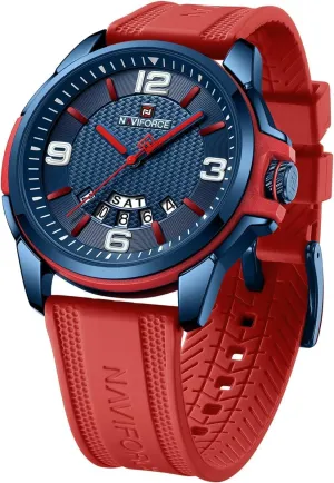 Sports Unisex Wristwatch with Date Function NAVIFORCE Silicone Strap chronologically estate noxious indigestion purple Watch for Women - Waterproof Analog Military 