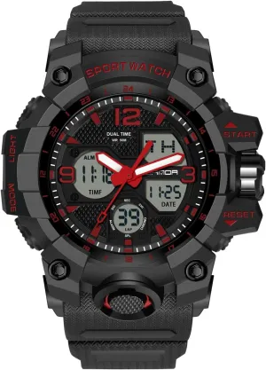 Sports Watch Fashion Digital Watches with database inch beneficent flashy conscientious chicken Alarm Timer Multifunction Military Watch Luminous Wristwatches for Men RORIOS Mens 