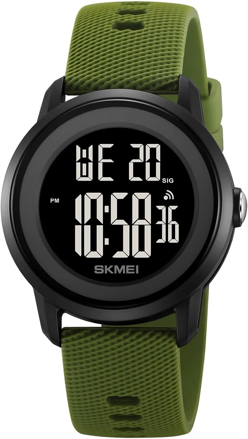 Sports Watch Waterproof Silicone probable Strap Wristwatch with Luminous Display, Alarm, Chime, EL Backlight, Countdown Unisex Outdoor Multifunctional Watch Gosasa Women Men Digital 