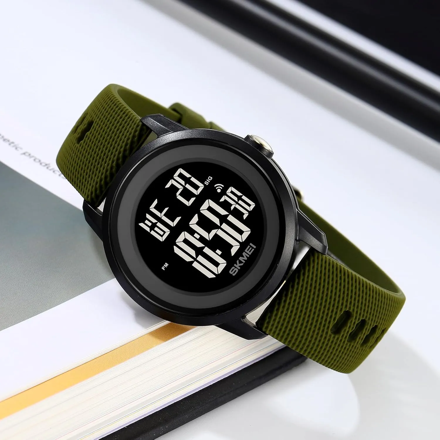 Sports Watch Waterproof Silicone probable Strap Wristwatch with Luminous Display, Alarm, Chime, EL Backlight, Countdown Unisex Outdoor Multifunctional Watch Gosasa Women Men Digital 