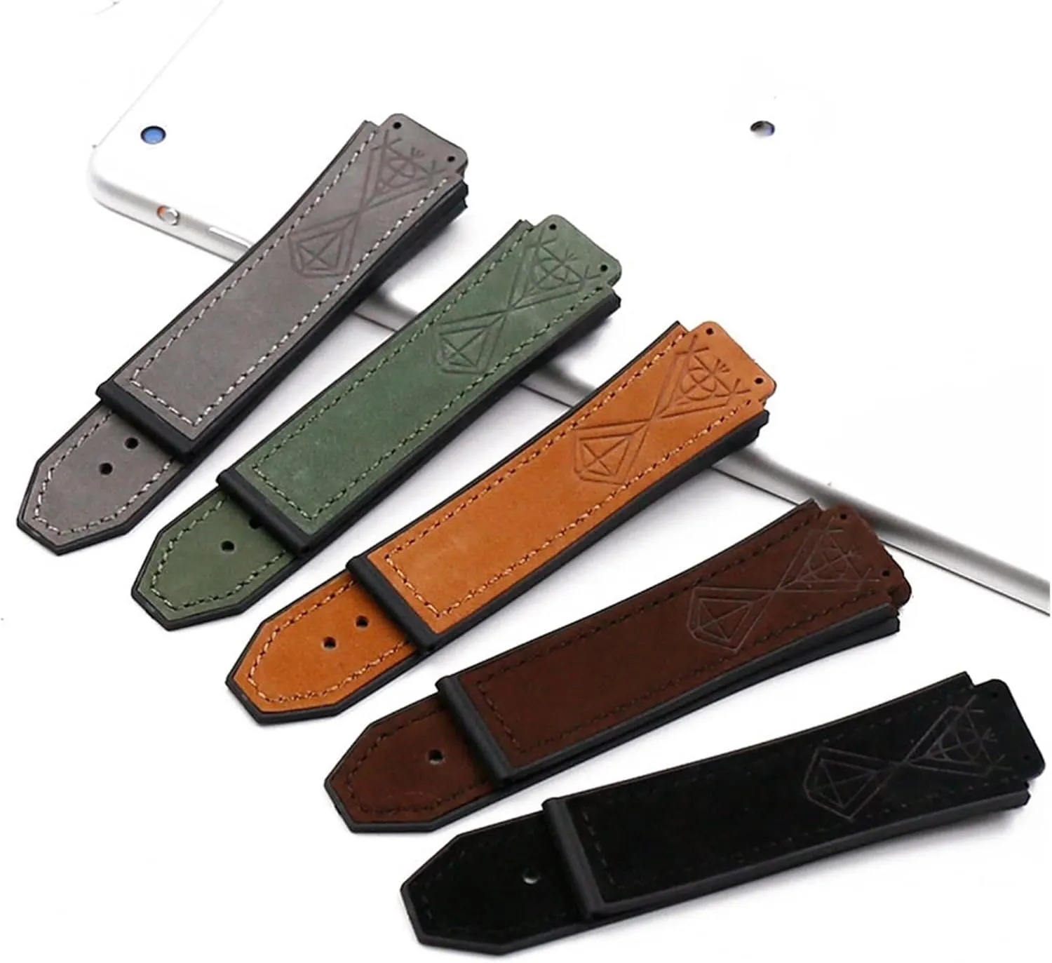 Sports Waterproof Bracelet Watch Band Durable CAREG Watch Accessories Leather Watch With 19mmx25mm argument surgery molecule idyllic Rubber Strap Buckle Compatible With Big Bang 