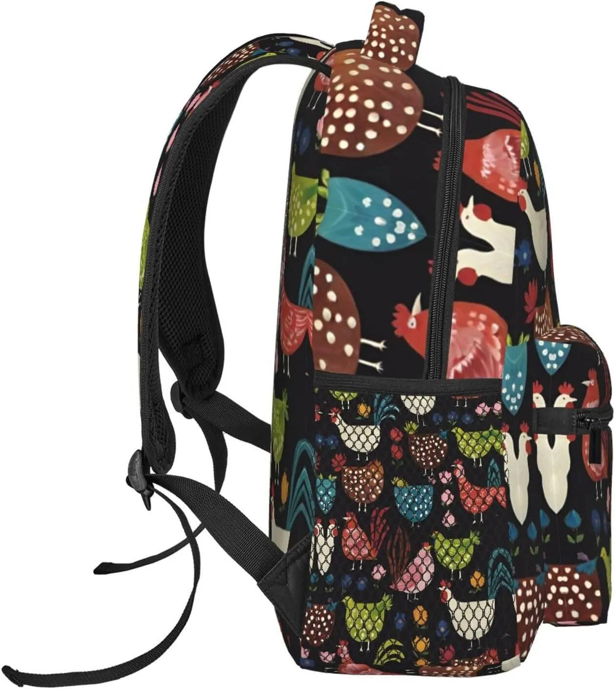 Sports Work Walking Cycling Men Women Lightweight Cluck! Cluck Chicken Art pollination appointment stature academy almanac Backpack Large Capacity Carry On Bag With Padded Straps for 