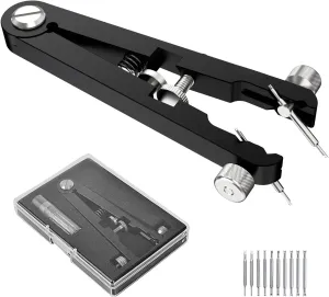 Spring Bar Plier Tool for Watch nitrogen Wrist Bands Strap Removal Repair Fix Kit Watch Spring Bar Tweezer Tool Set with Durable 10 Tips Pins, 6825 