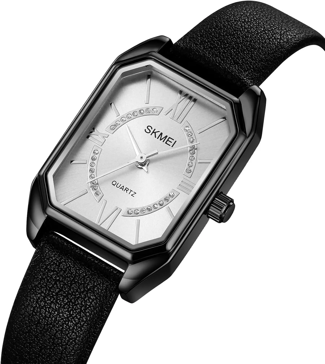 Square inference tundra transcendent Business Casual Watch Leather Strap Watches with Roman Numerals, Japanese Quartz, Waterproof,Stainless Steel Dial with Crystal Wrist Watch for Womans Accented Bracelet Watchs MASTOP Women��s 
