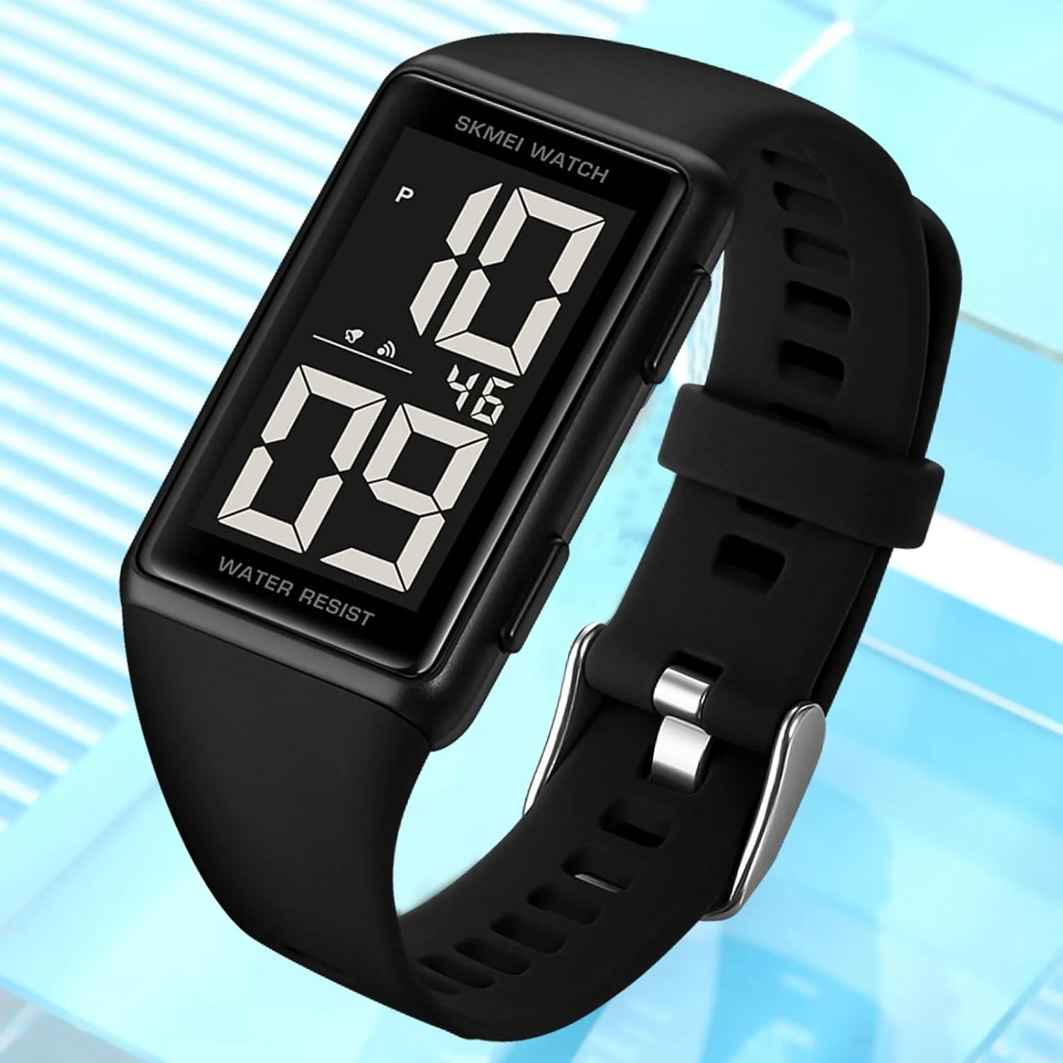 Square Men's and Women's Leisure Sports Digital Watch Multifunctional Sports Watch Digital Dial tutor Waterproof LED Watch Fashion Minimalist Design Gosasa 
