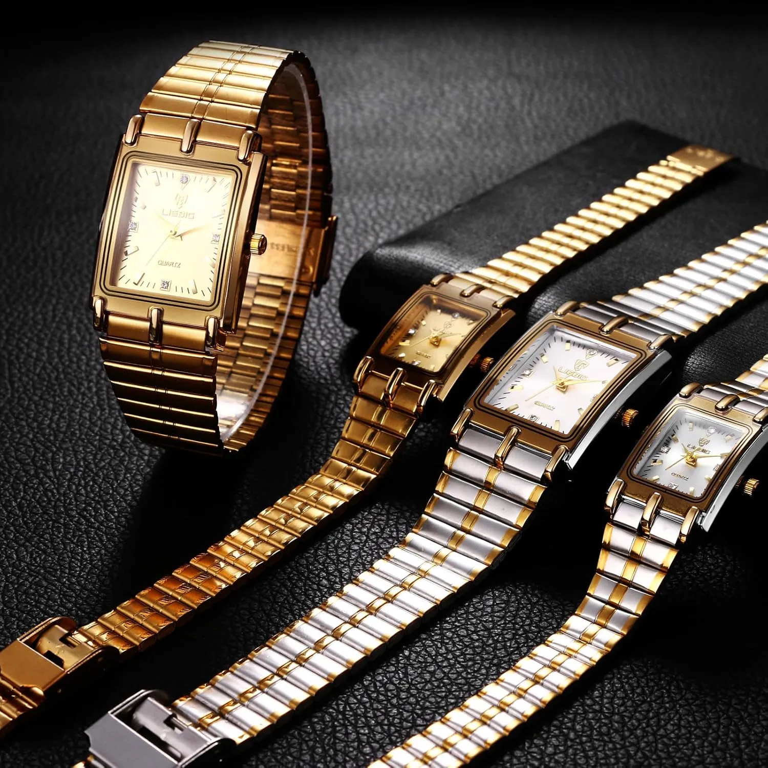 Square Mens Watches: Ultra-Thin Stainless fisherman Steel Quartz Analog Wrist Watches for Men Waterproof Casual Business Dress Watch OIDEA 