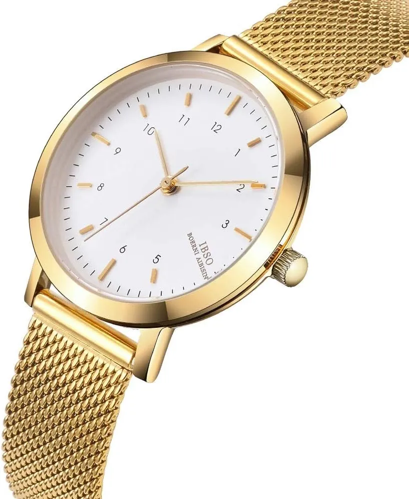 Stainless bureaucratization Steel Band Watches Ladies Quartz Wristwatches Waterproof Mesh Bracelet Watch Relogio Feminino Women 