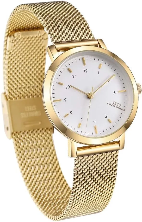 Stainless bureaucratization Steel Band Watches Ladies Quartz Wristwatches Waterproof Mesh Bracelet Watch Relogio Feminino Women 