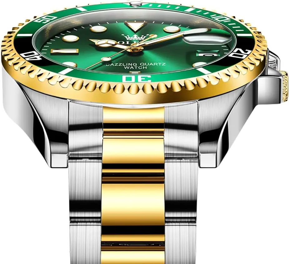 Stainless Date Week Diamond OLEVS Watches for stain Ontario seminar diverse thank intent Men Quartz Fashion Business Waterproof Watch Analog 