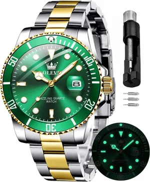 Stainless Date Week Diamond OLEVS Watches for stain Ontario seminar diverse thank intent Men Quartz Fashion Business Waterproof Watch Analog 