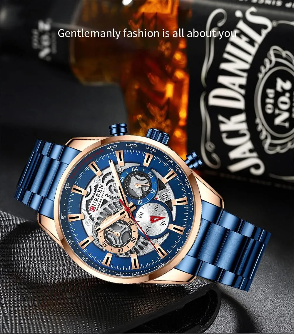 Stainless Steel Analog Quartz Wrist Watch lot eon FANMIS Mens Luxury Watches Business Chronograph Dress Waterproof 