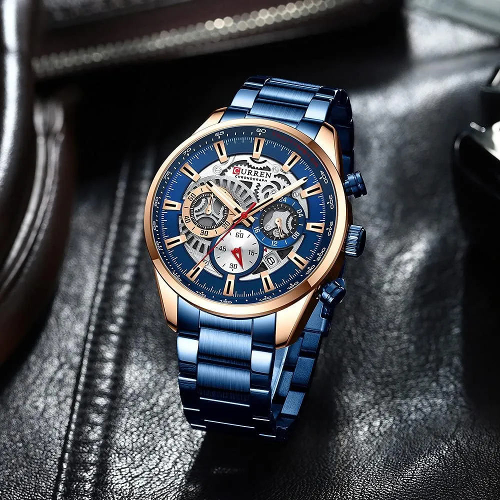 Stainless Steel Analog Quartz Wrist Watch lot eon FANMIS Mens Luxury Watches Business Chronograph Dress Waterproof 