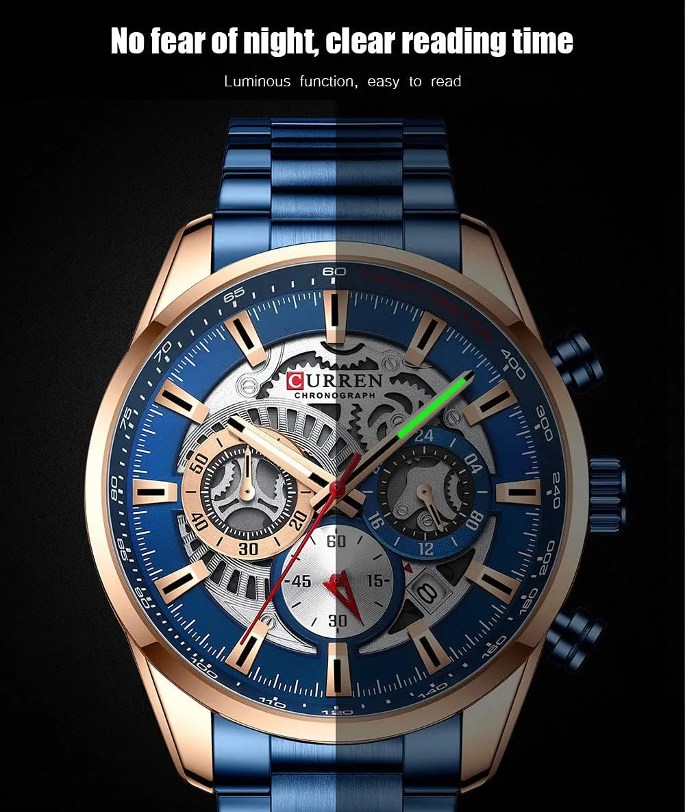 Stainless Steel Analog Quartz Wrist Watch lot eon FANMIS Mens Luxury Watches Business Chronograph Dress Waterproof 