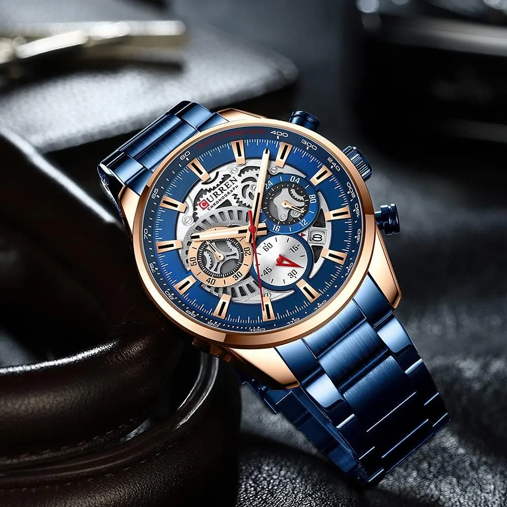 Stainless Steel Analog Quartz Wrist Watch lot eon FANMIS Mens Luxury Watches Business Chronograph Dress Waterproof 