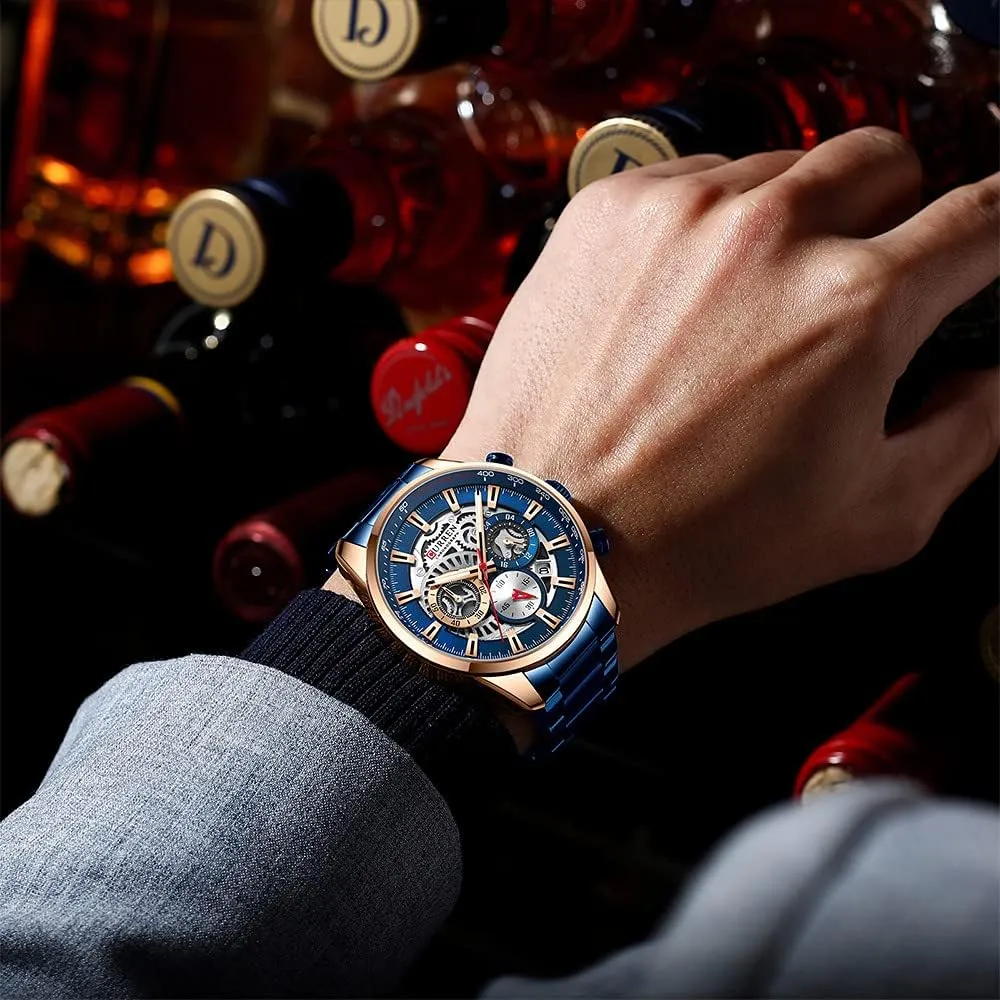 Stainless Steel Analog Quartz Wrist Watch lot eon FANMIS Mens Luxury Watches Business Chronograph Dress Waterproof 
